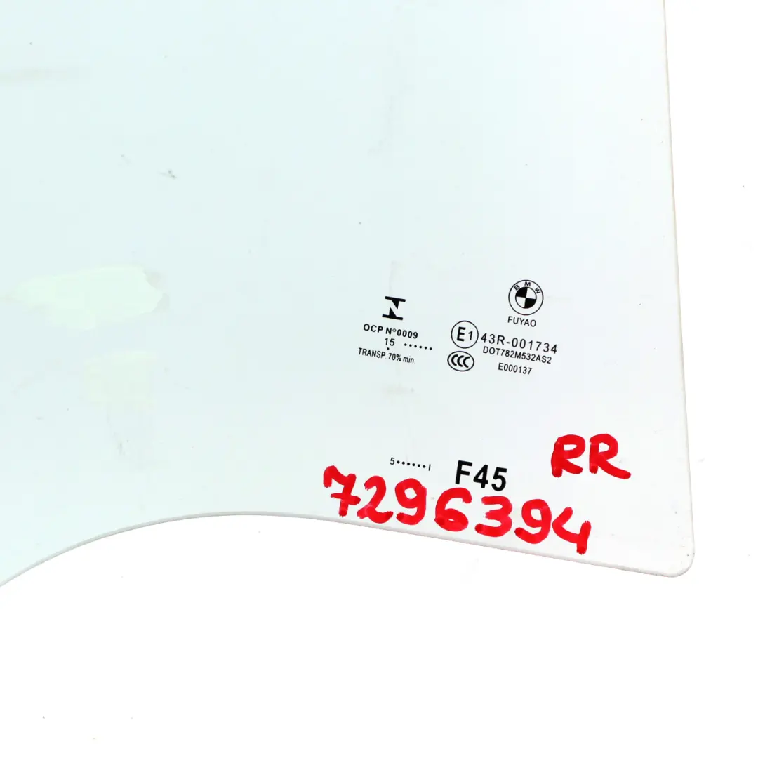 BMW F45 Active Tourer Vetro della porta posteriore destra AS2 - SKU 7296394 - Numero di parte 7296394