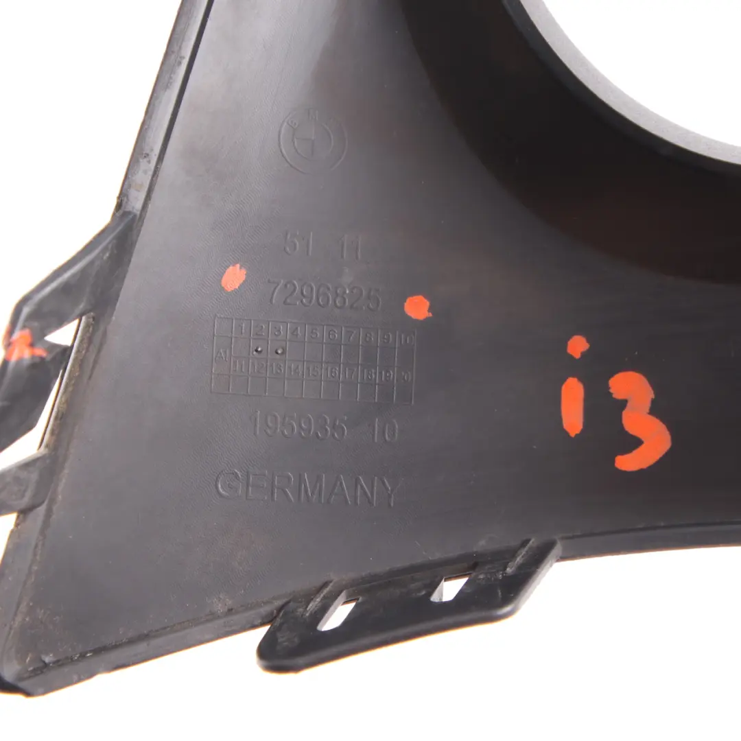 Front Bumper Trim Fog Light Surround Cover Primed Left N/S to BMW i3 I01 with Part number 7296825 BMW i3 I01 Front Bumper Trim Fog Light Surround Cover Primed Left N/S - SKU 7296825 - Part number 7296825