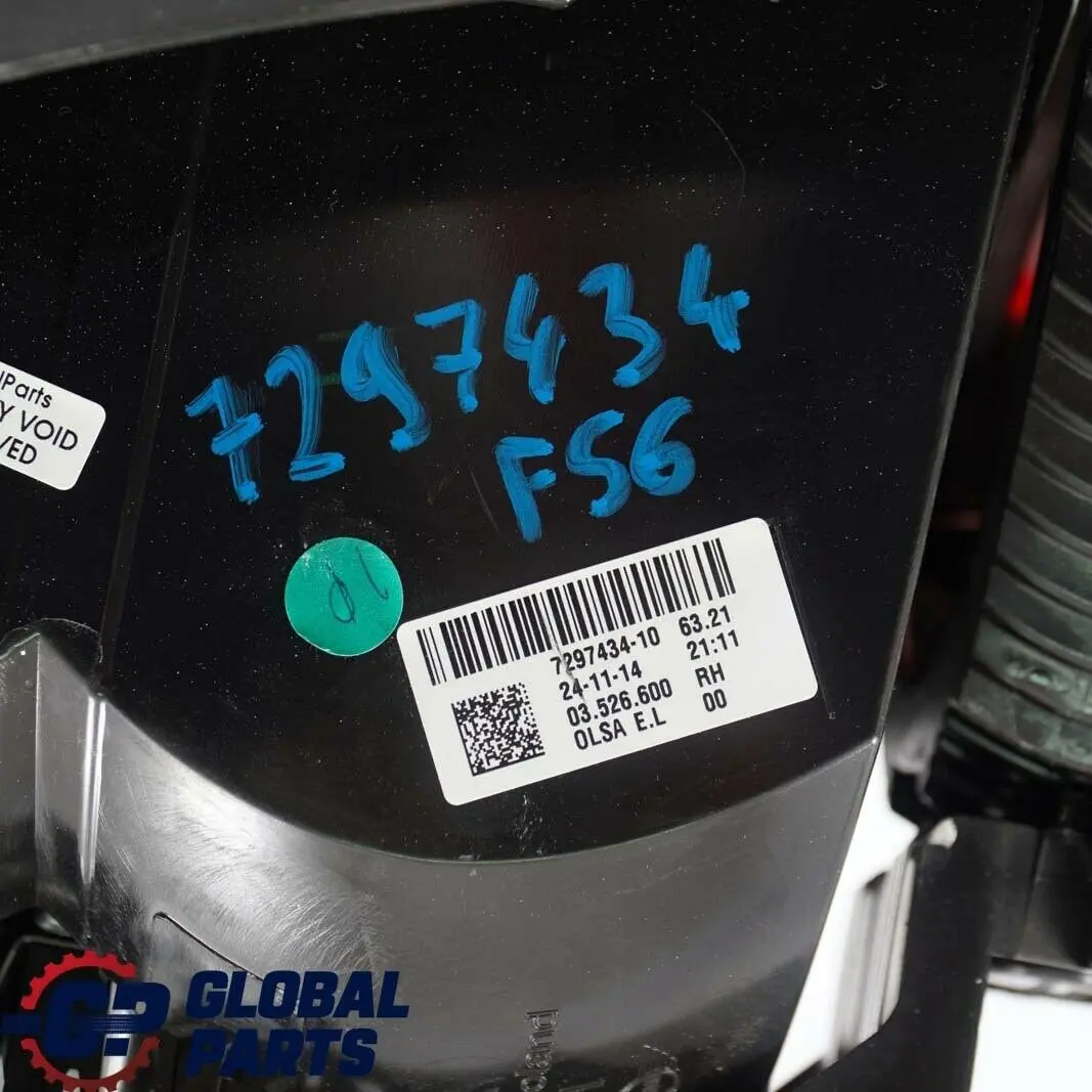 Tail Light Rear Lamp Right O/S to Mini Cooper F55 F56 F57 with Part number 7297434 Mini Cooper F55 F56 F57 Tail Light Rear Lamp Right O/S - SKU 7297434 - Part number 7297434