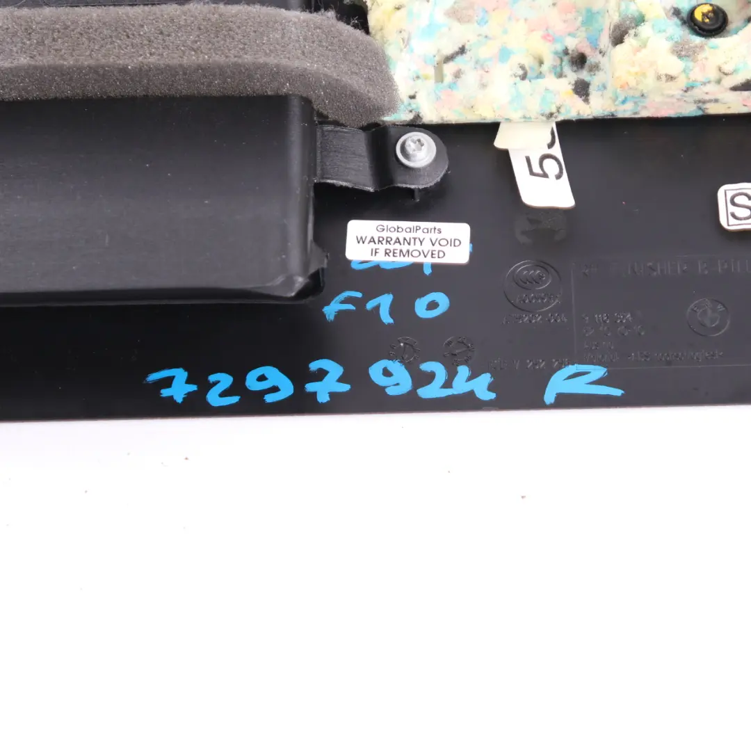  Pillar Cover BMW F10 F11 B-Column Trim Air Vent Bottom Right O/S Black 9116354 - SKU 7297924 - Part number 7297924