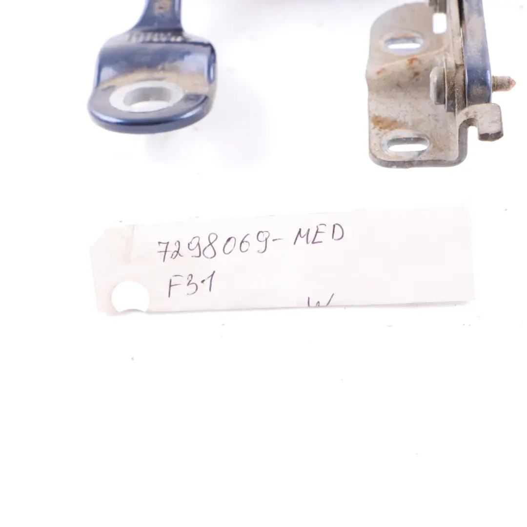 Left N/S Trunk Lid Hinge Mediterran Blue Metallic C10 to BMW F31 Rear with Part number 7298069 BMW F31 Rear Left N/S Trunk Lid Hinge Mediterran Blue Metallic C10 - SKU 7298069-MED - Part number 7298069