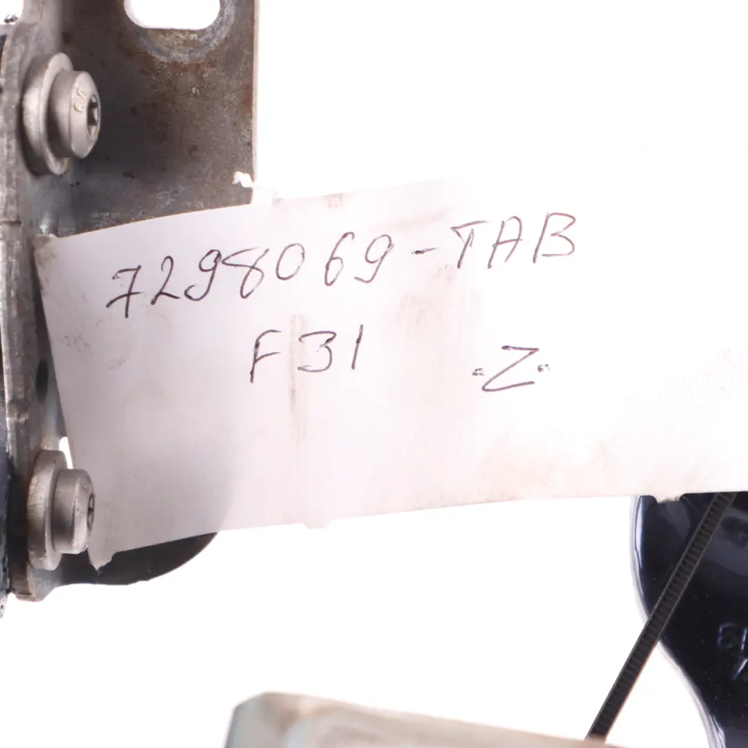 Trunk Lid Tailgate Hinge Rear Left N/S Tanzanite Blue - X10 7263157 to BMW F31 with Part number 7298069 BMW F31 Trunk Lid Tailgate Hinge Rear Left N/S Tanzanite Blue - X10 7263157 - SKU 7298069-TAN - Part number 7298069