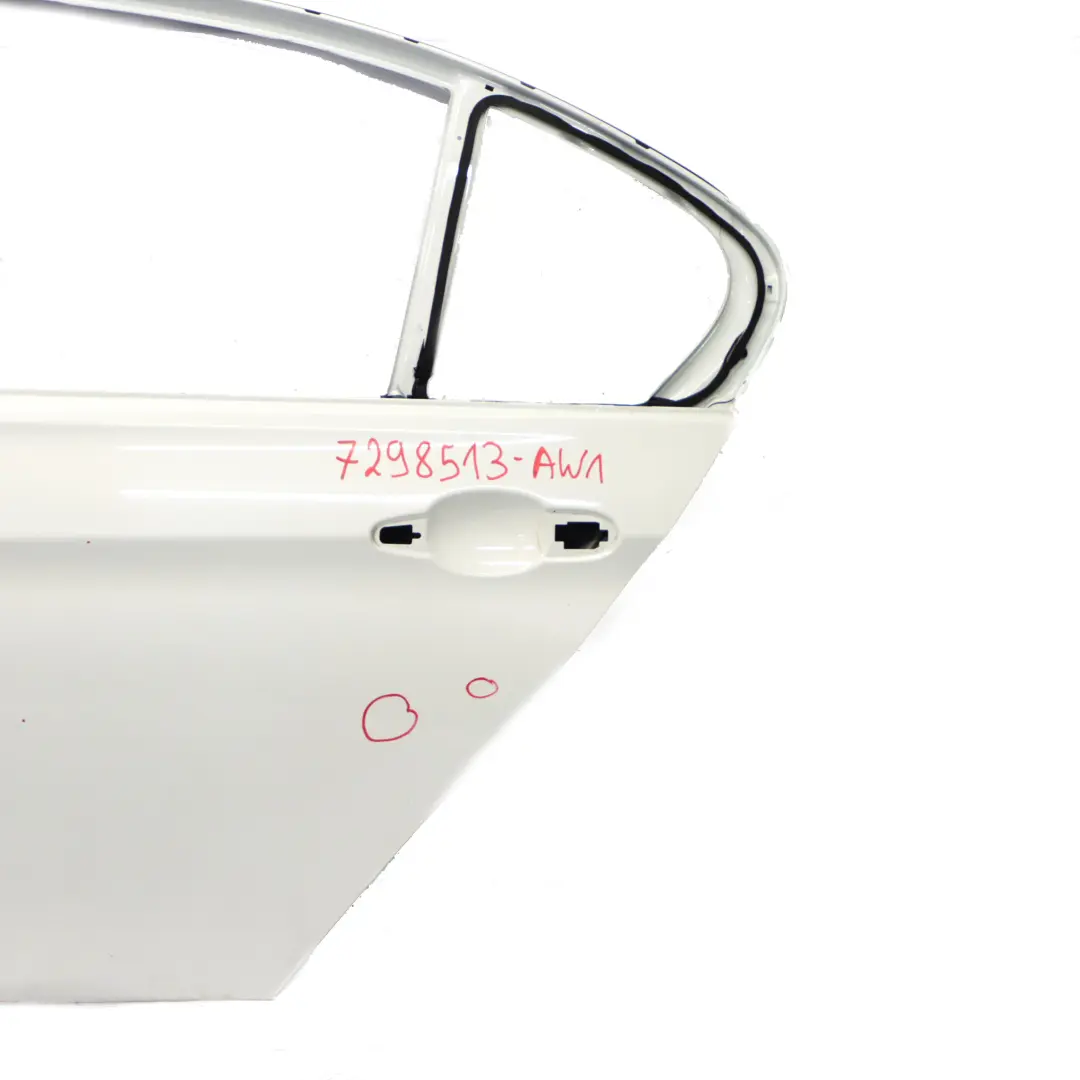 BMW F30 Rear Left Door N/S Alpinweiss Alpine White 3 - 300 - SKU 7298513-AW1 - Part number 7298513