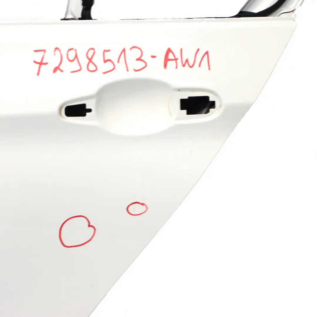 arrière gauche Alpinweiss Alpine White 3 - 300 pour BMW F30 Porte à propos du numéro de pièce 7298513 BMW F30 Porte arrière gauche Alpinweiss Alpine White 3 - 300 - SKU 7298513-AW1 - Numéro de pièce 7298513