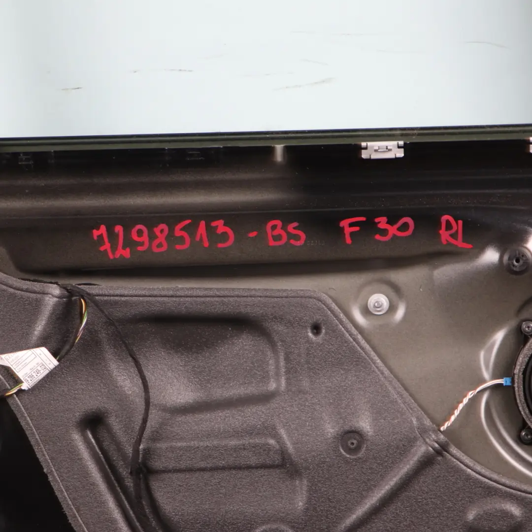 Left Door N/S Saloon Black Sapphire Metallic - 475 to BMW F30 Rear with Part number 7298513 BMW F30 Rear Left Door N/S Saloon Black Sapphire Metallic - 475 - SKU 7298513-BS1 - Part number 7298513