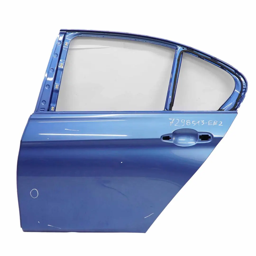 Porta Posteriore Sinistra N/S Estoril Blau Blue Metallic - A89 per BMW F30 con numero di parte 7298513 BMW F30 Porta Posteriore Sinistra N/S Estoril Blau Blue Metallic - A89 - SKU 7298513-EB2 - Numero di parte 7298513