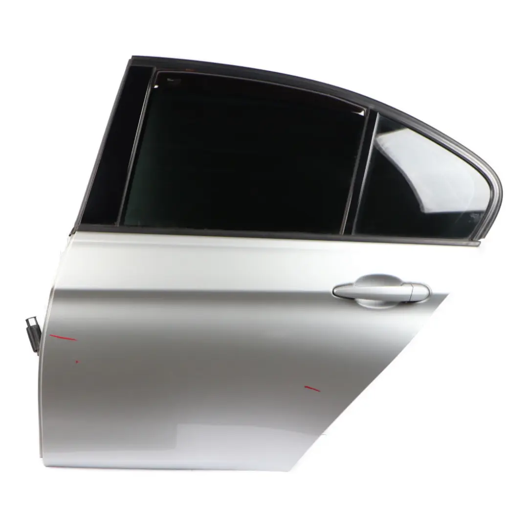 Left Door N/S Glacier Silver Metallic - A83 to BMW F30 Saloon Rear with Part number 7298513 BMW F30 Saloon Rear Left Door N/S Glacier Silver Metallic - A83 - SKU 7298513-GSB - Part number 7298513