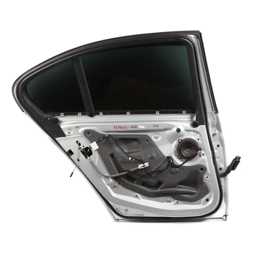 Left Door N/S Glacier Silver Metallic - A83 to BMW F30 Saloon Rear with Part number 7298513 BMW F30 Saloon Rear Left Door N/S Glacier Silver Metallic - A83 - SKU 7298513-GSB - Part number 7298513