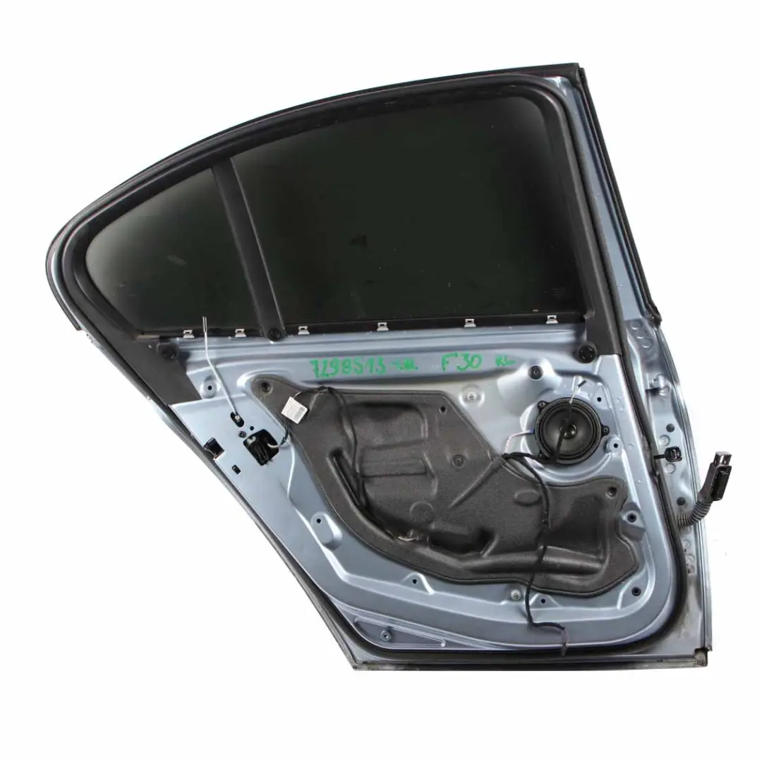 Left Door N/S Saloon Liquid Blue Metallic - B40 to BMW F30 Rear with Part number 7298513 BMW F30 Rear Left Door N/S Saloon Liquid Blue Metallic - B40 - SKU 7298513-LBL - Part number 7298513