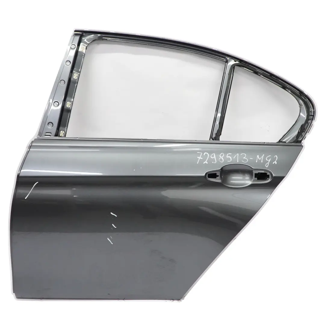 Door Rear Left N/S Mineralgrau Mineral Grey Metallic - B39 to BMW F30 with Part number 7298513 BMW F30 Door Rear Left N/S Mineralgrau Mineral Grey Metallic - B39 - SKU 7298513-MG2 - Part number 7298513