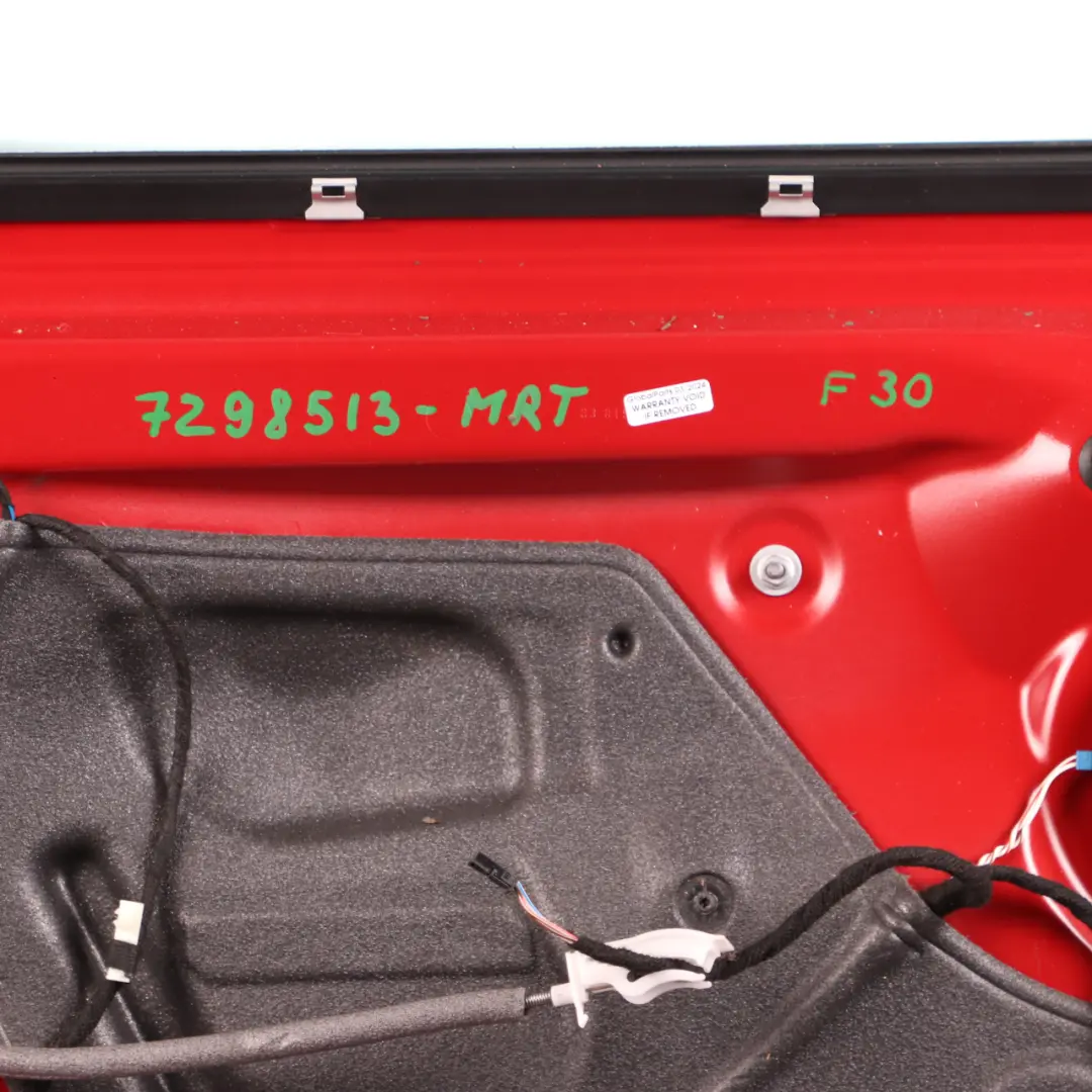 Left Door N/S Melbourne Rot Red Metallic - A75 to BMW F30 Saloon Rear with Part number 7298513 BMW F30 Saloon Rear Left Door N/S Melbourne Rot Red Metallic - A75 - SKU 7298513-MRT - Part number 7298513