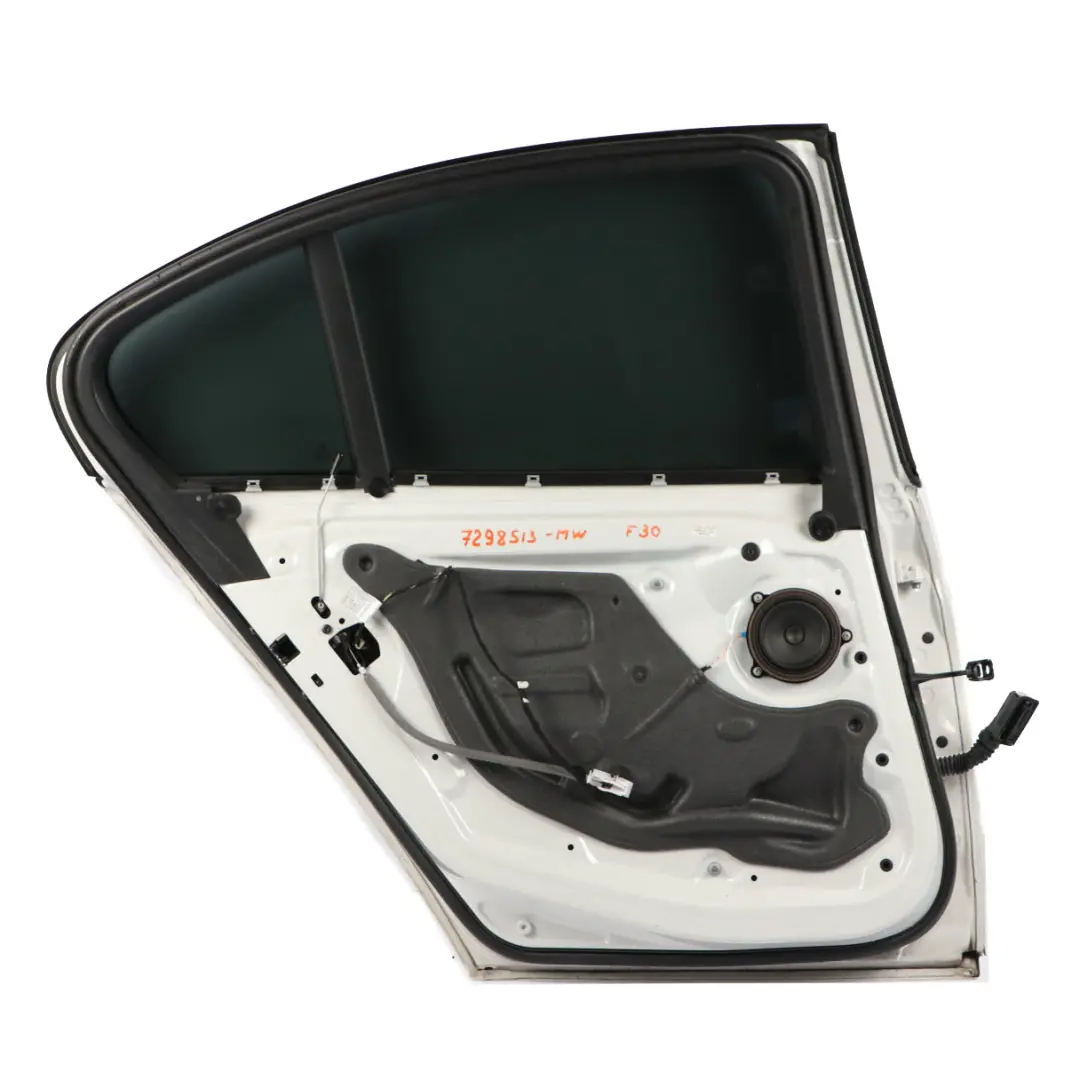 BMW F30 Rear Left Door N/S Mineralweiss Mineral White - A96 - SKU 7298513-MW - Part number 7298513