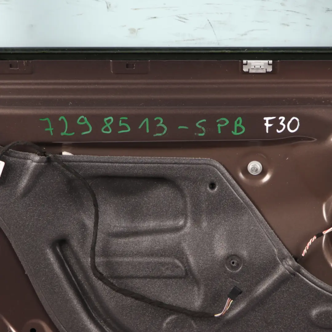 Door Rear Left N/S Sparkling Bronze Metallic - B06 to BMW F30 with Part number 7298513 BMW F30 Door Rear Left N/S Sparkling Bronze Metallic - B06 - SKU 7298513-SPB - Part number 7298513