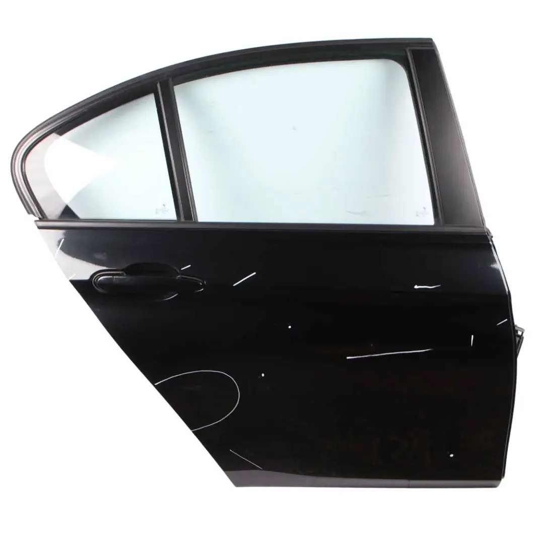 Right Door O/S Black Sapphire Metallic - 475 to BMW F30 Saloon Rear with Part number 7298514 BMW F30 Saloon Rear Right Door O/S Black Sapphire Metallic - 475 - SKU 7298514-BS1 - Part number 7298514