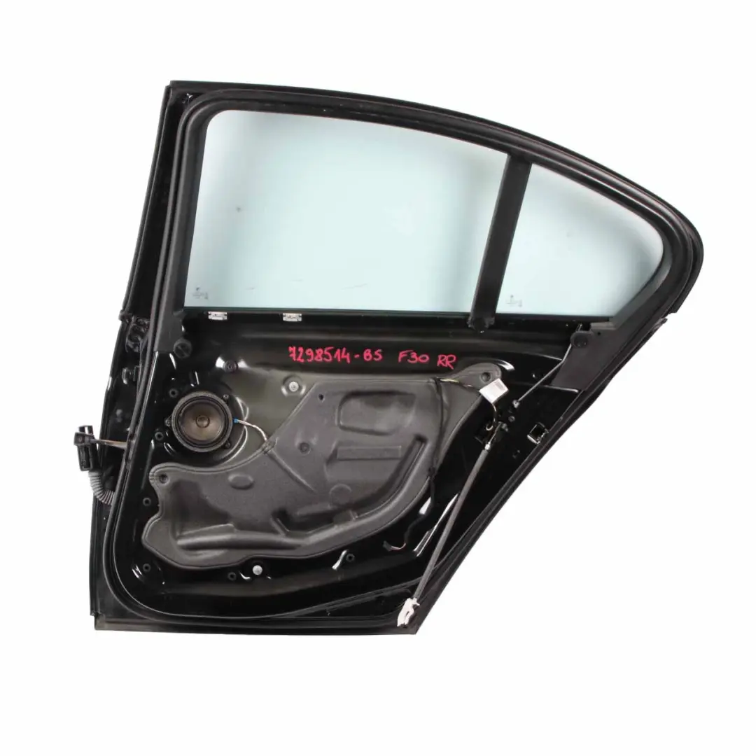 Right Door O/S Black Sapphire Metallic - 475 to BMW F30 Saloon Rear with Part number 7298514 BMW F30 Saloon Rear Right Door O/S Black Sapphire Metallic - 475 - SKU 7298514-BS1 - Part number 7298514