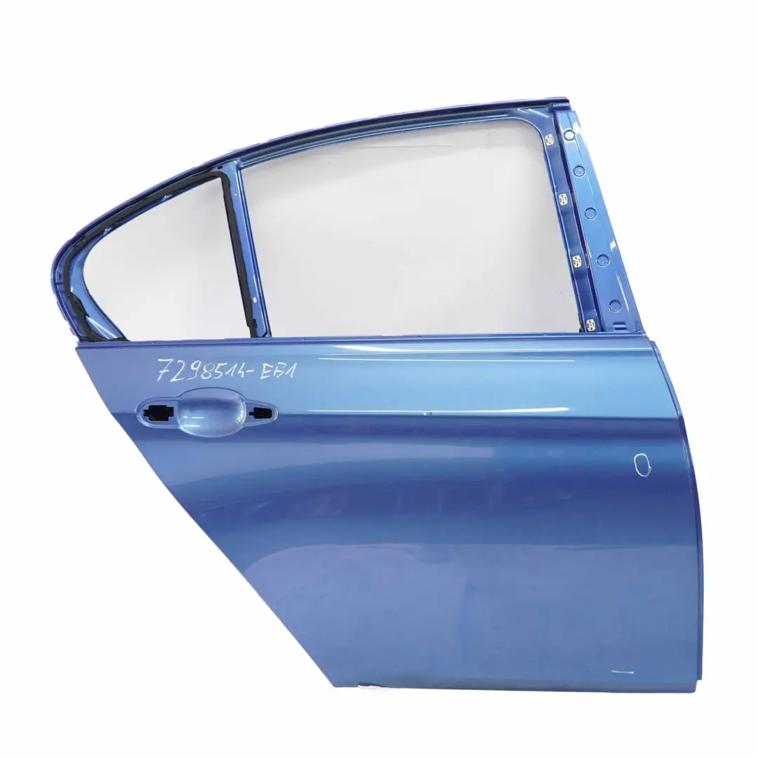 Door Rear Right O/S Estorilblau Estoril Blue Metallic - B45 to BMW F30 Saloon with Part number 7298514 BMW F30 Saloon Door Rear Right O/S Estorilblau Estoril Blue Metallic - B45 - SKU 7298514-EB1 - Part number 7298514