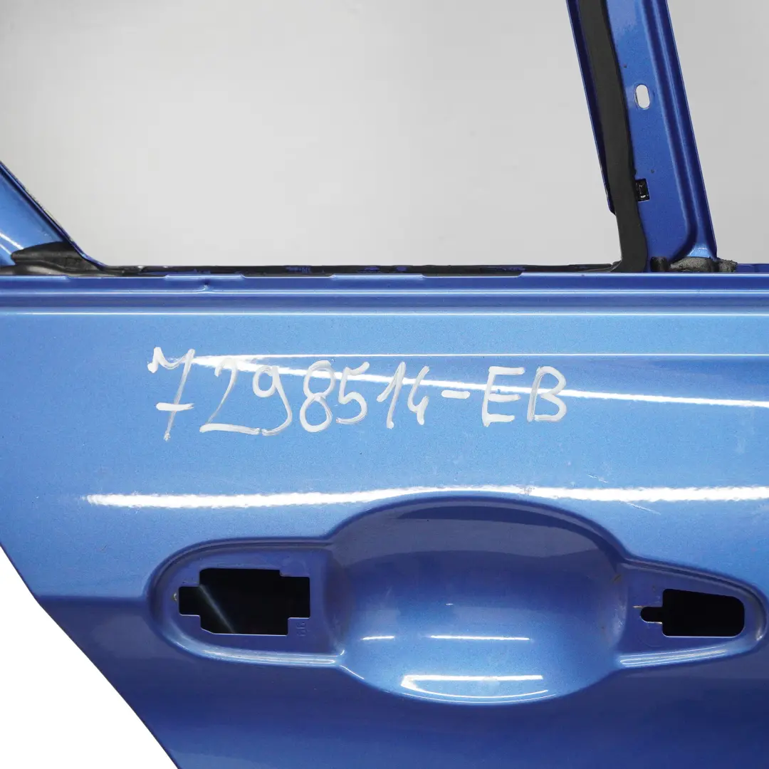 Door Rear Right O/S Estorilblau Estoril Blue Metallic - B45 to BMW F30 Saloon with Part number 7298514 BMW F30 Saloon Door Rear Right O/S Estorilblau Estoril Blue Metallic - B45 - SKU 7298514-EB - Part number 7298514