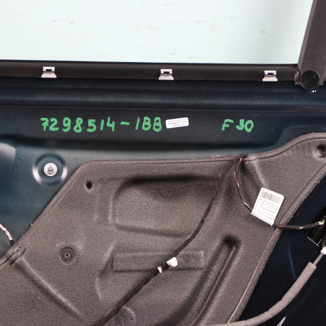 Door Rear Right O/S Imperial Blue Metallic - A89 to BMW F30 Saloon with Part number 7298514 BMW F30 Saloon Door Rear Right O/S Imperial Blue Metallic - A89 - SKU 7298514-IBB - Part number 7298514