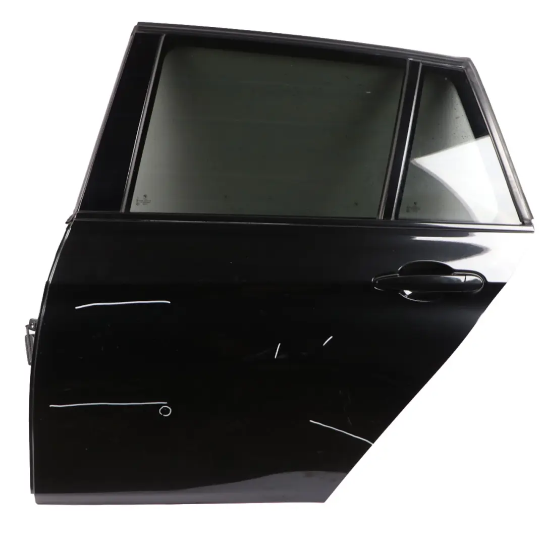Left Door N/S Black Sapphire Metallic - 475 to BMW F31 Touring Rear with Part number 7298525 BMW F31 Touring Rear Left Door N/S Black Sapphire Metallic - 475 - SKU 7298525-BS - Part number 7298525