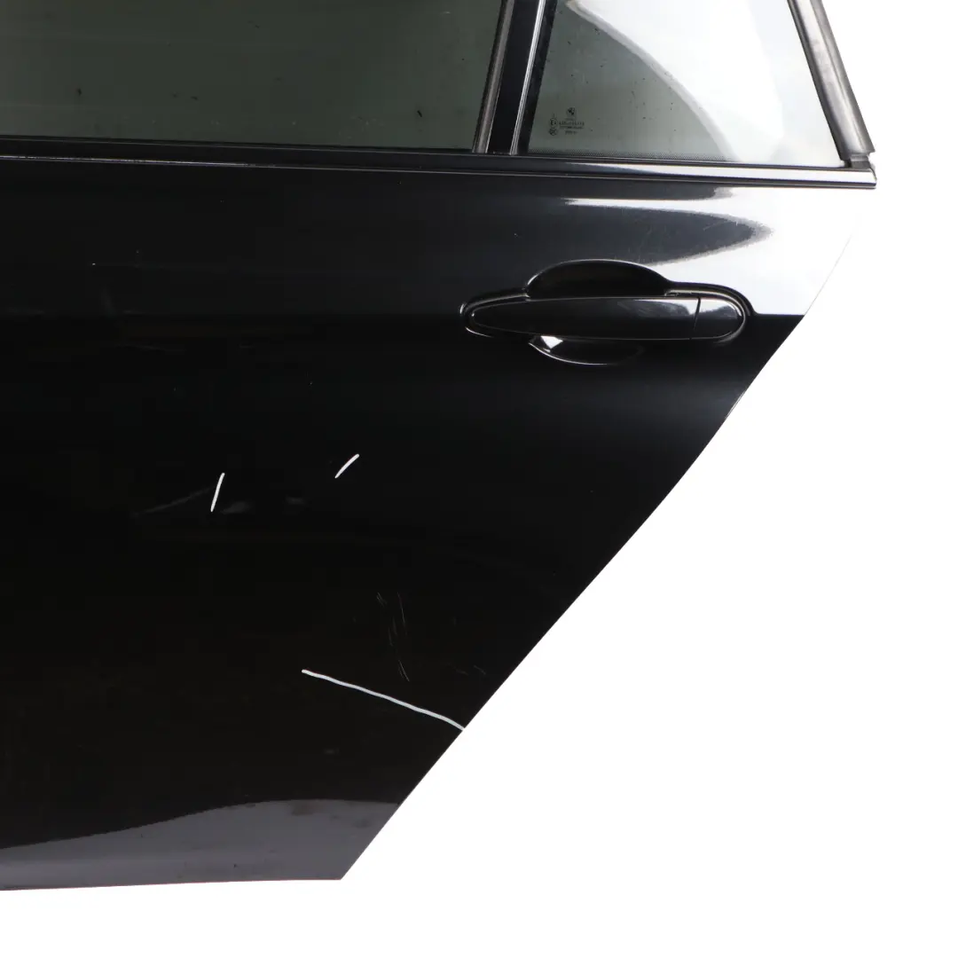Left Door N/S Black Sapphire Metallic - 475 to BMW F31 Touring Rear with Part number 7298525 BMW F31 Touring Rear Left Door N/S Black Sapphire Metallic - 475 - SKU 7298525-BS - Part number 7298525
