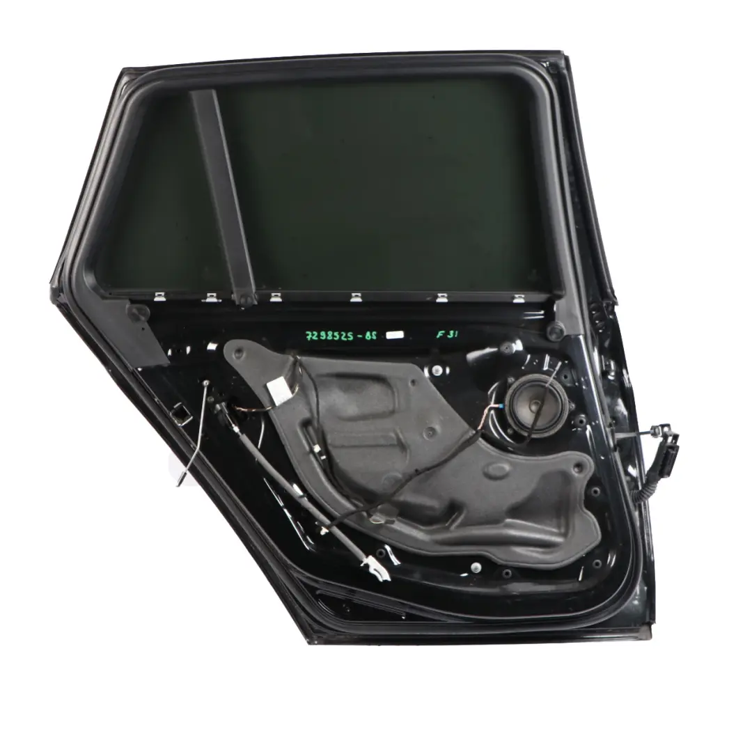 BMW F31 Touring Rear Left Door N/S Black Sapphire Metallic - 475 - SKU 7298525-BS - Part number 7298525