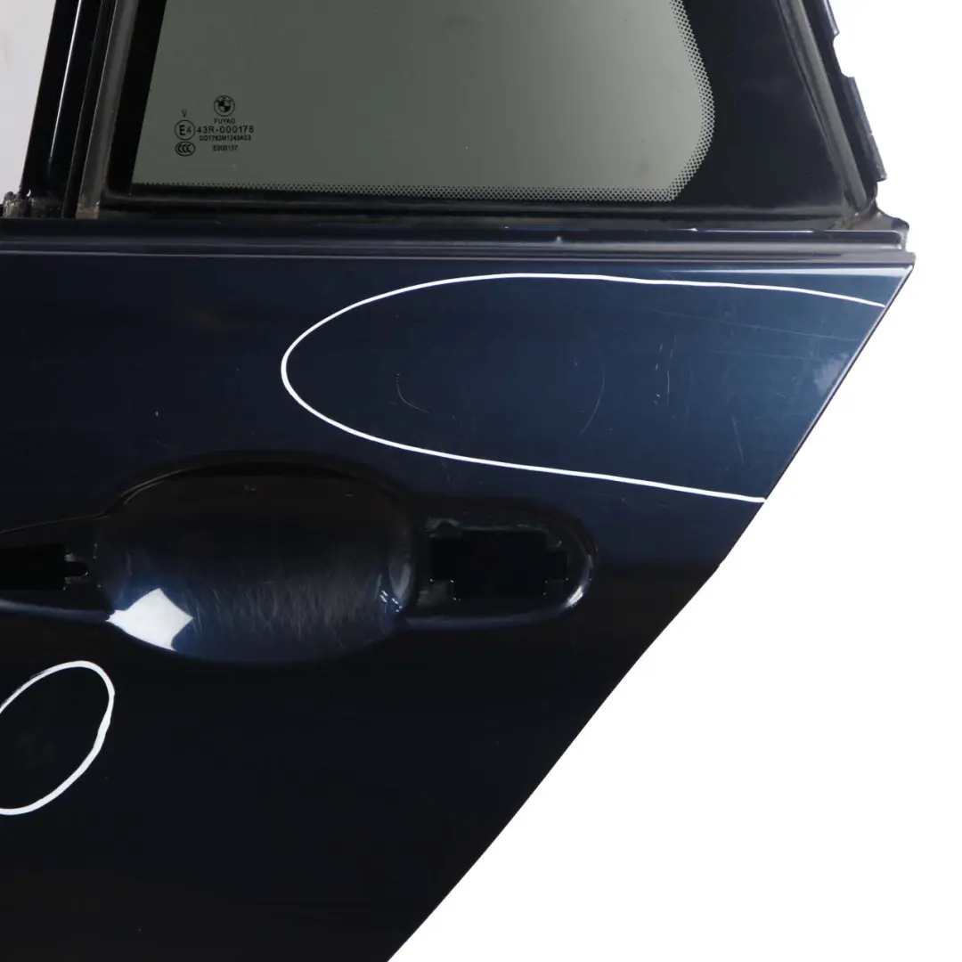 Door Rear Left N/S Touring Imperial Blue Brilliant Metallic - A89 to BMW F31 with Part number 7298525 BMW F31 Door Rear Left N/S Touring Imperial Blue Brilliant Metallic - A89 - SKU 7298525-IBB - Part number 7298525