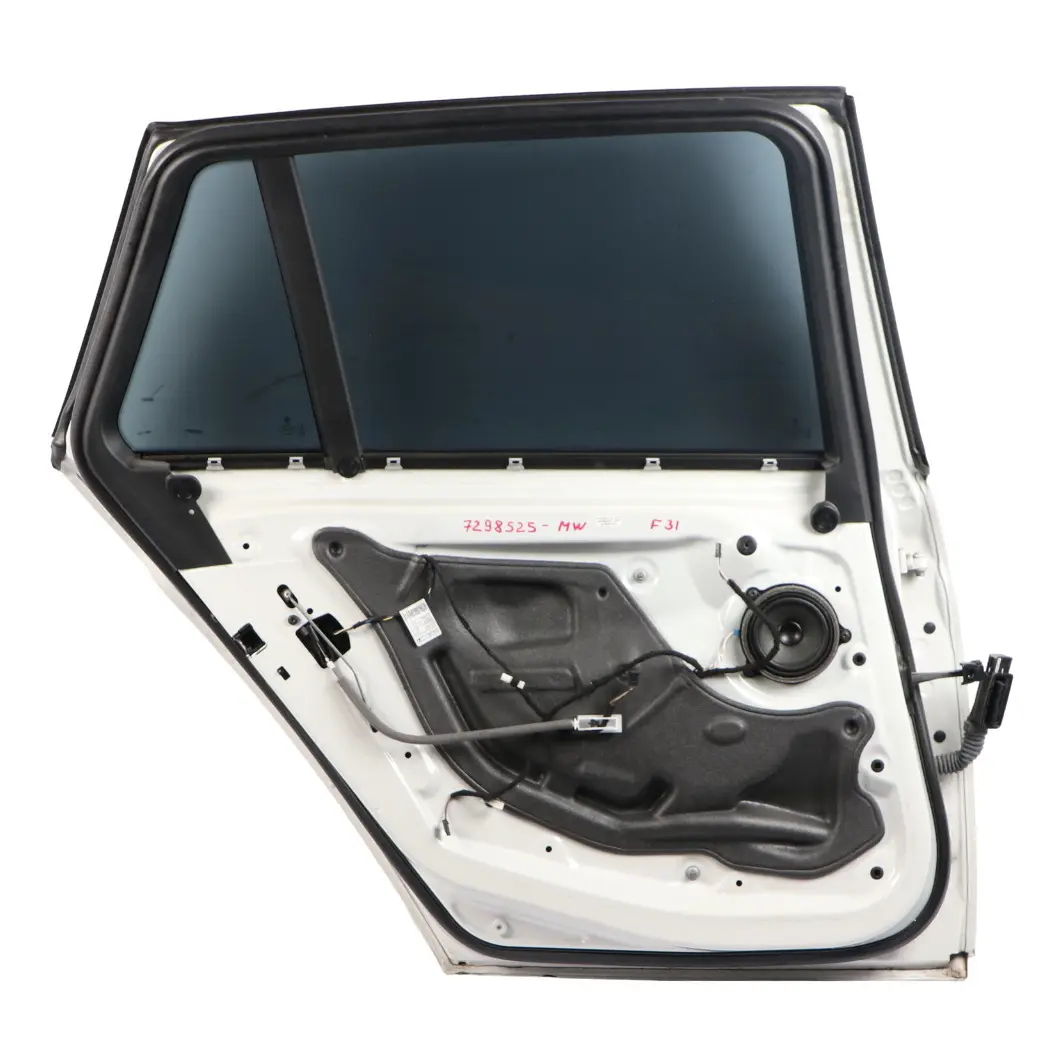 Door Rear Left N/S Touring Mineralweiss Mineral White - A96 to BMW F31 with Part number 7298525 BMW F31 Door Rear Left N/S Touring Mineralweiss Mineral White - A96 - SKU 7298525-MW - Part number 7298525