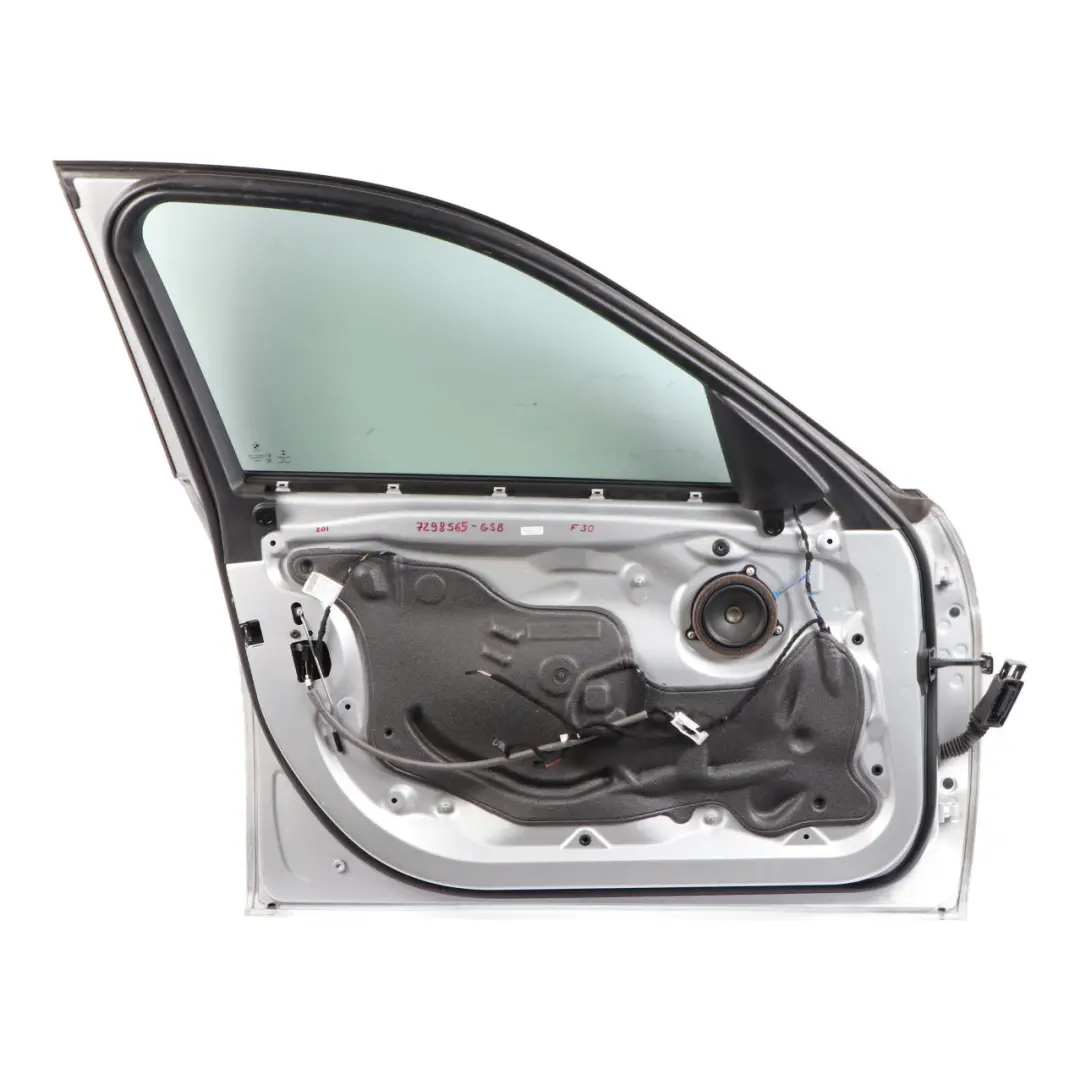 Front Left Door N/S Glacier Silber Silver Metallic - A83 to BMW F30 F31 with Part number 7298565 BMW F30 F31 Front Left Door N/S Glacier Silber Silver Metallic - A83 - SKU 7298565-GSB - Part number 7298565