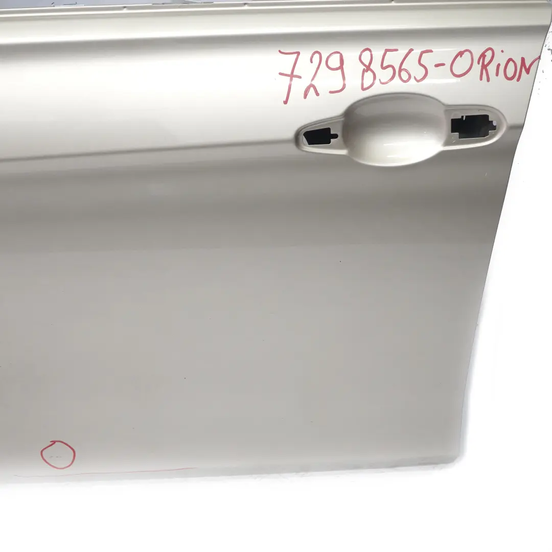 BMW F30 F31 Front Left Door N/S Orionsilber Orion Silver Metallic - A92 - SKU 7298565-ORION - Part number 7298565