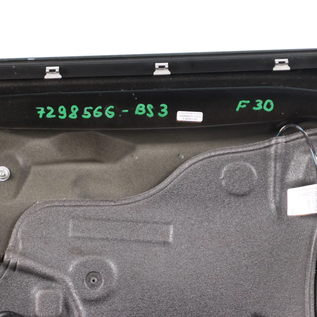 Door Front Right O/S Black Sapphire Metallic - 475 to BMW F30 F31 with Part number 7298566 BMW F30 F31 Door Front Right O/S Black Sapphire Metallic - 475 - SKU 7298566-BS3 - Part number 7298566