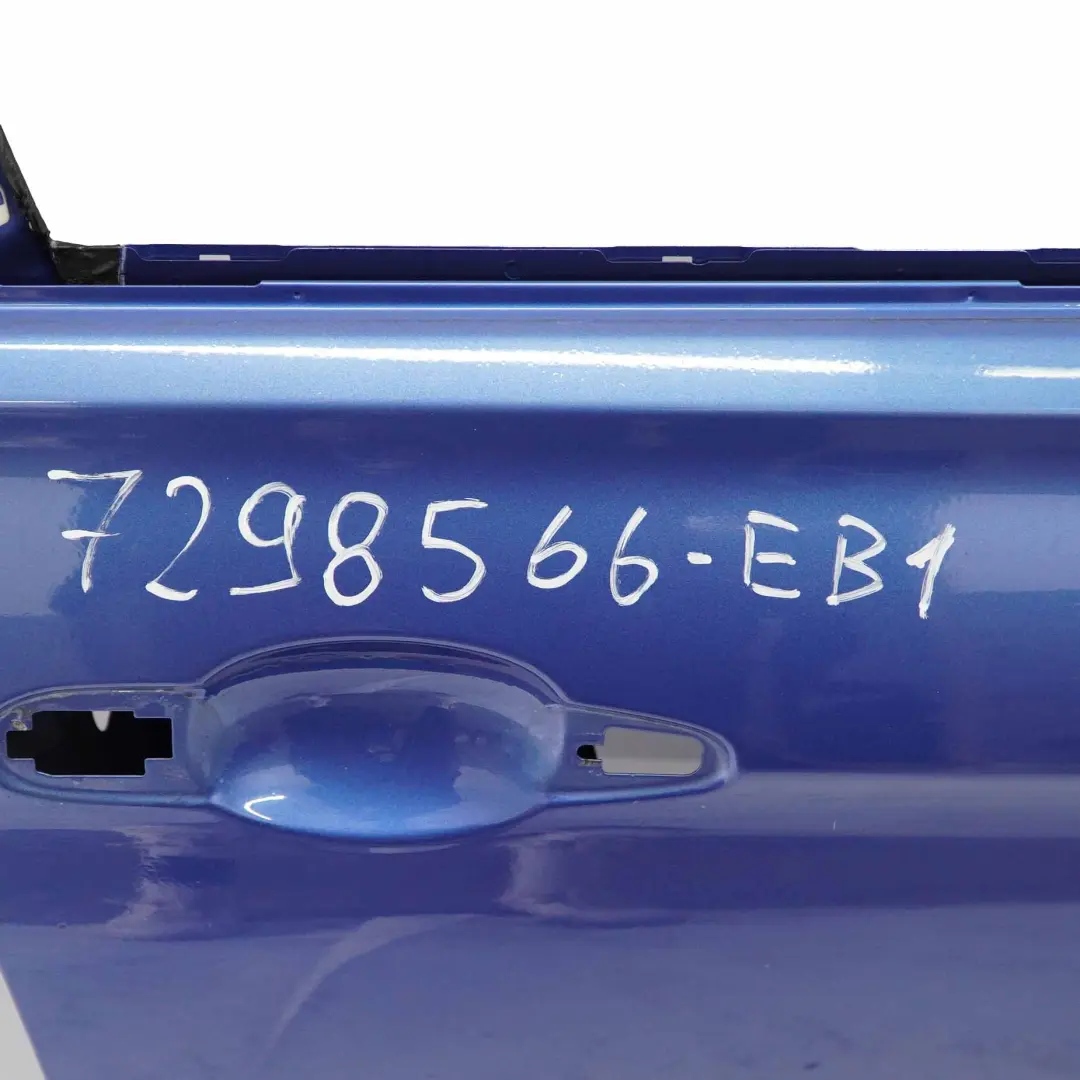 Puerta Delantera Derecha Estorilblau Estoril Blue Metallic - B45 para BMW F30 F31 con número de pieza 7298566 BMW F30 F31 Puerta Delantera Derecha Estorilblau Estoril Blue Metallic - B45 - SKU 7298566-EB1 - Número de pieza 7298566