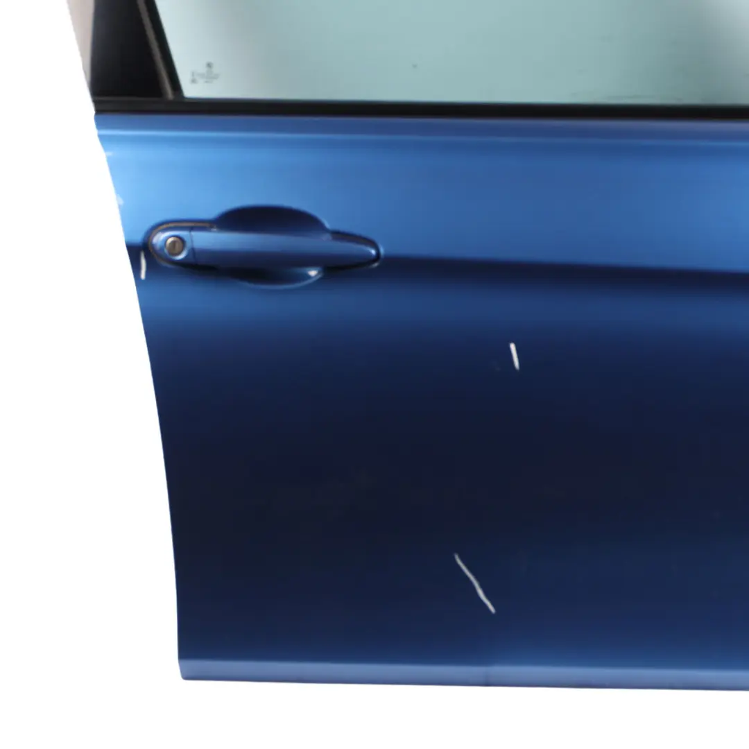 Front Right Door O/S Estorilblau Estoril Blue Metallic - B45 to BMW F30 F31 with Part number 7298566 BMW F30 F31 Front Right Door O/S Estorilblau Estoril Blue Metallic - B45 - SKU 7298566-EB - Part number 7298566