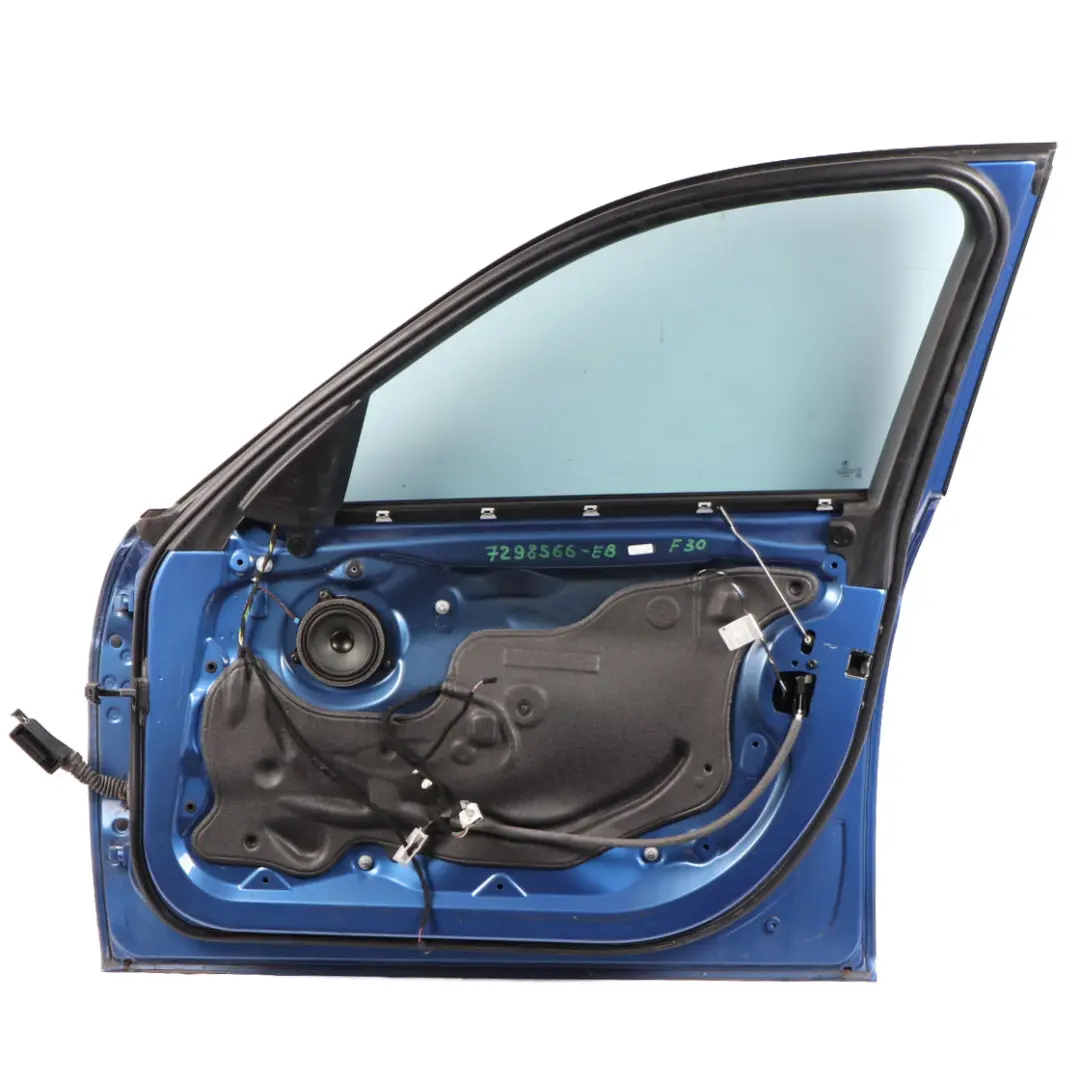 Front Right Door O/S Estorilblau Estoril Blue Metallic - B45 to BMW F30 F31 with Part number 7298566 BMW F30 F31 Front Right Door O/S Estorilblau Estoril Blue Metallic - B45 - SKU 7298566-EB - Part number 7298566