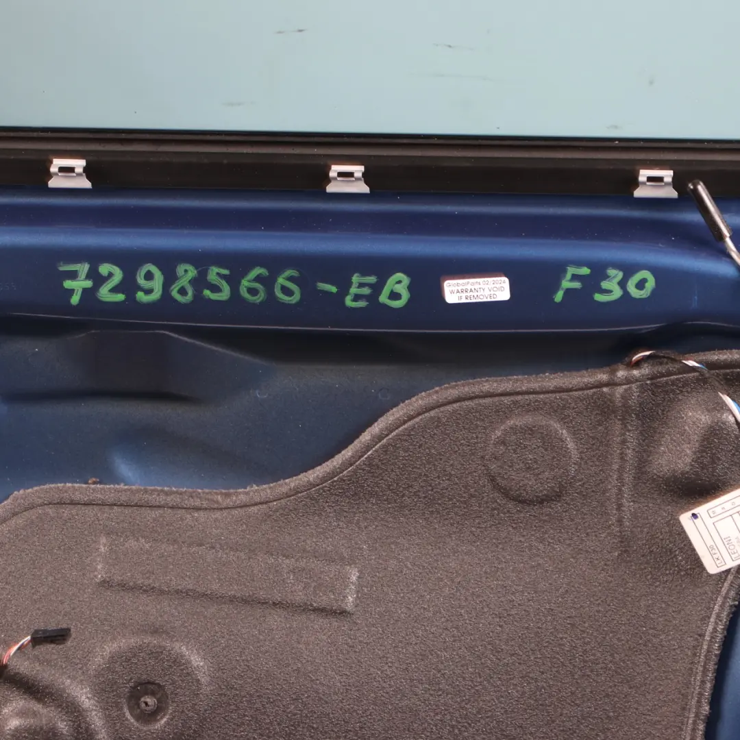 Front Right Door O/S Estorilblau Estoril Blue Metallic - B45 to BMW F30 F31 with Part number 7298566 BMW F30 F31 Front Right Door O/S Estorilblau Estoril Blue Metallic - B45 - SKU 7298566-EB - Part number 7298566