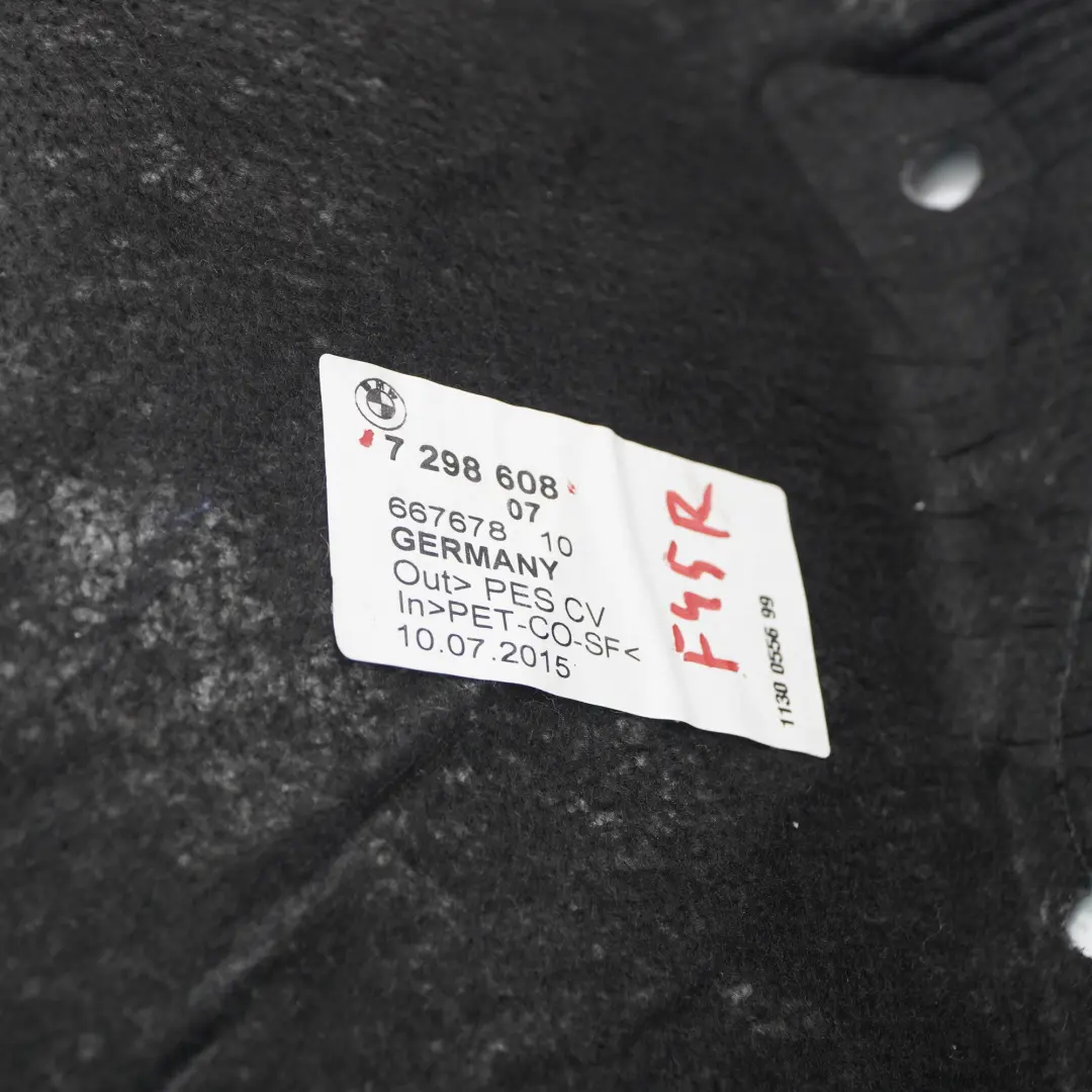 Schalldämmung Radlaufdämmplatte hinten rechts für BMW F45 mit Teilenummer 7298608 BMW F45 Schalldämmung Radlaufdämmplatte hinten rechts - SKU 7298608 - Teilenummer 7298608