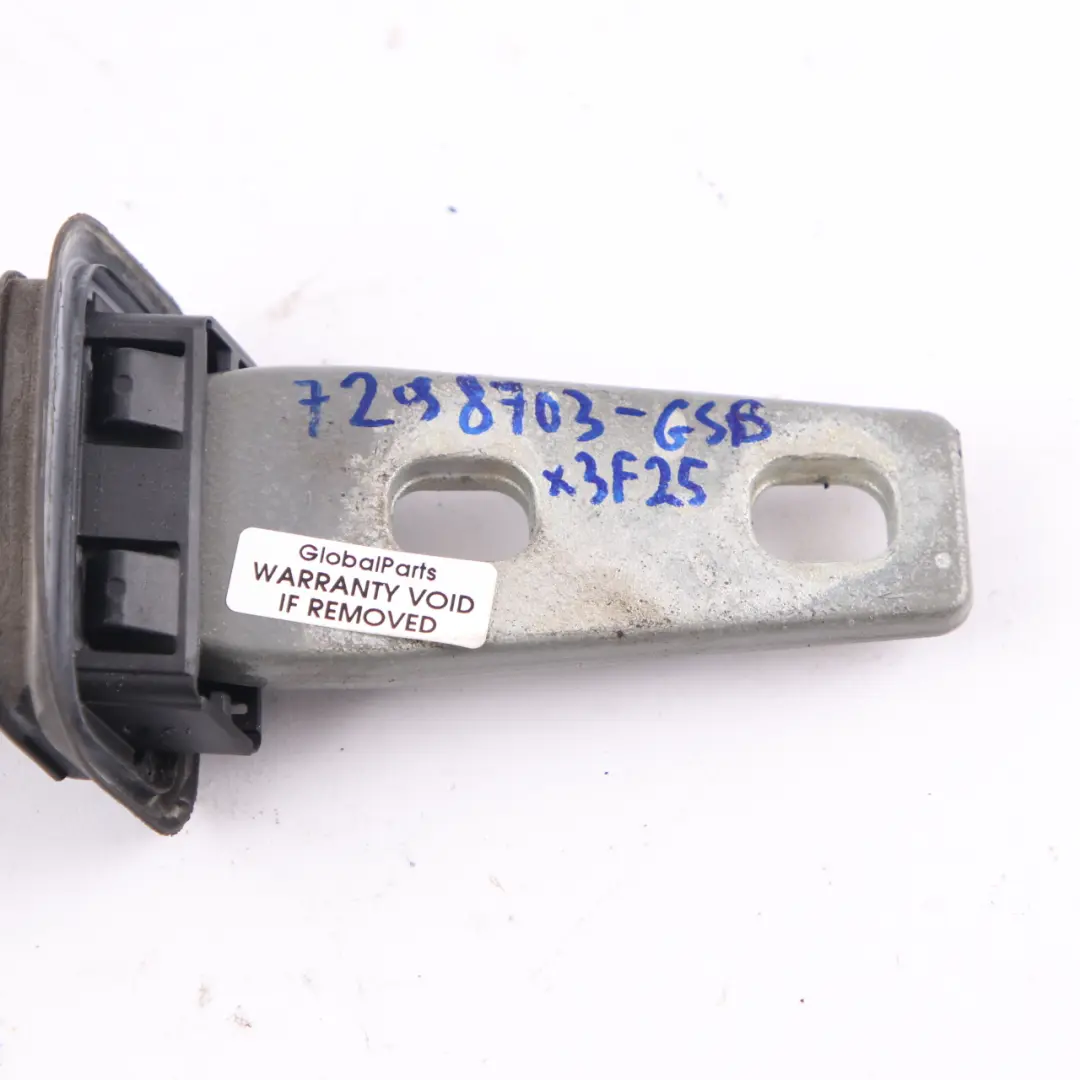 Cerniera bagagliaio Portellone posteriore destro Argento Ghiacciato per BMW X3 F25 con numero di parte 7298704 BMW X3 F25 Cerniera bagagliaio Portellone posteriore destro Argento Ghiacciato - SKU 7298704-GSB - Numero di parte 7298704