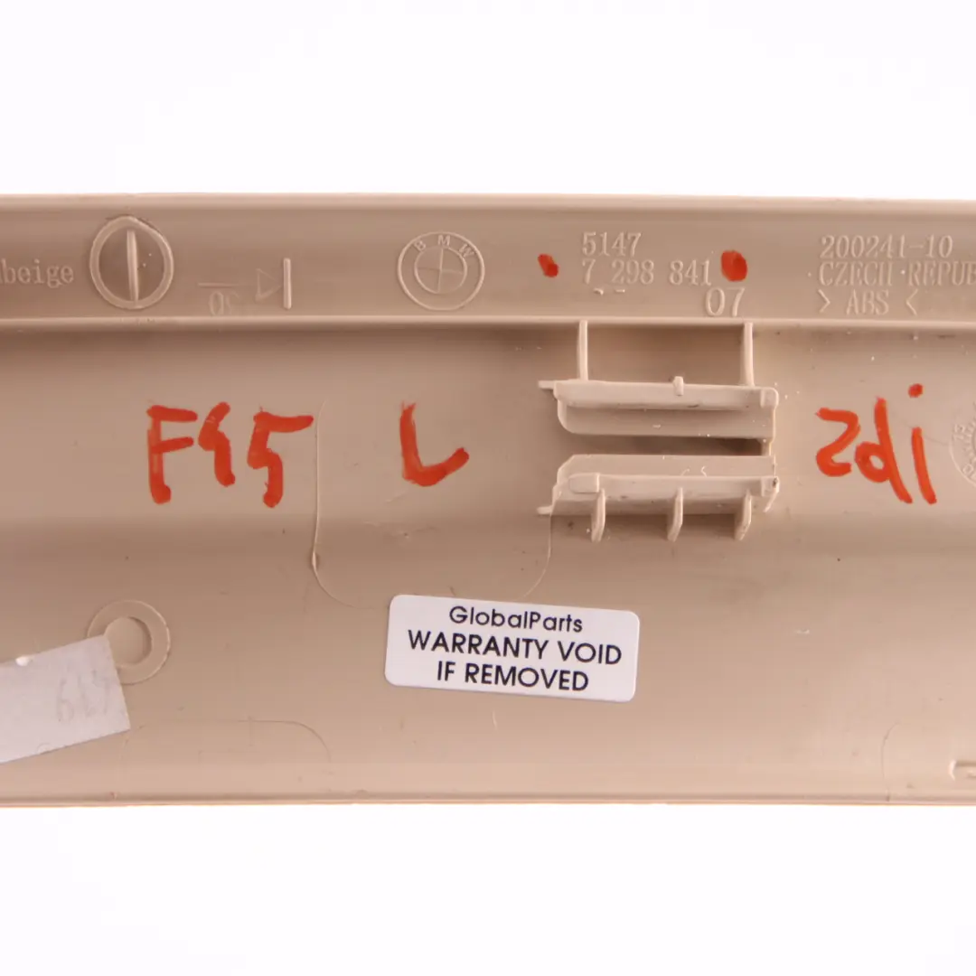 Door Entrance Cover BMW F45 Left N/S Inner Trim Strip Canberra Beige to with Part number 7298841 Door Entrance Cover BMW F45 Left N/S Inner Trim Strip Canberra Beige - SKU 7298841 - Part number 7298841