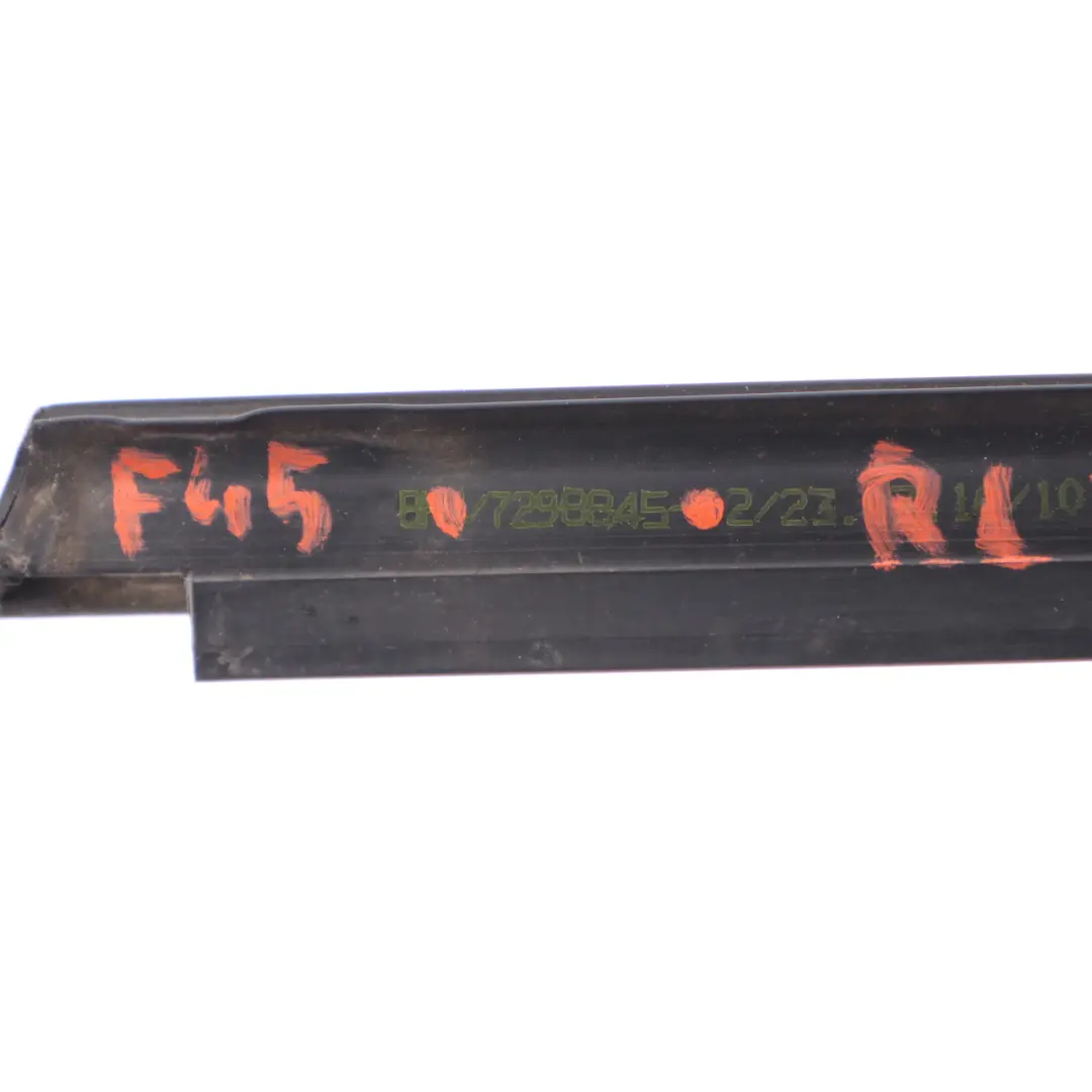 Door Window Weatherstrip Rear Left N/S Trim Strip Black to BMW F45 with Part number 7298845 BMW F45 Door Window Weatherstrip Rear Left N/S Trim Strip Black - SKU 7298845 - Part number 7298845