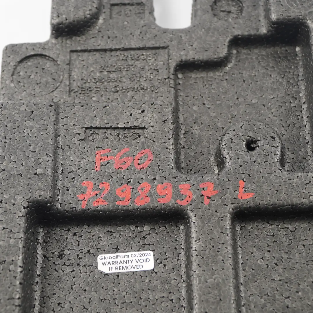 Schaumstoffeinsatz BMW F45 Mini F60 vorne links Fußraum Abdeckung für mit Teilenummer 7298937 Schaumstoffeinsatz BMW F45 Mini F60 vorne links Fußraum Abdeckung - SKU 7298937 - Teilenummer 7298937