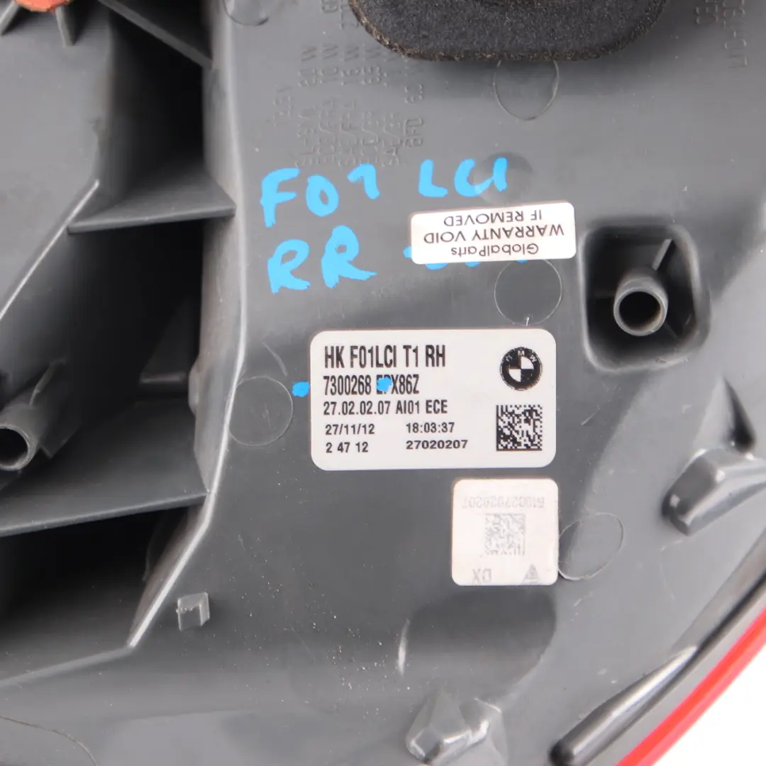  Feu Arrière BMW F01 F02 LCI Saloon Light In The Side Panel Right O/S - SKU 7300268 - Numéro de pièce 7300268