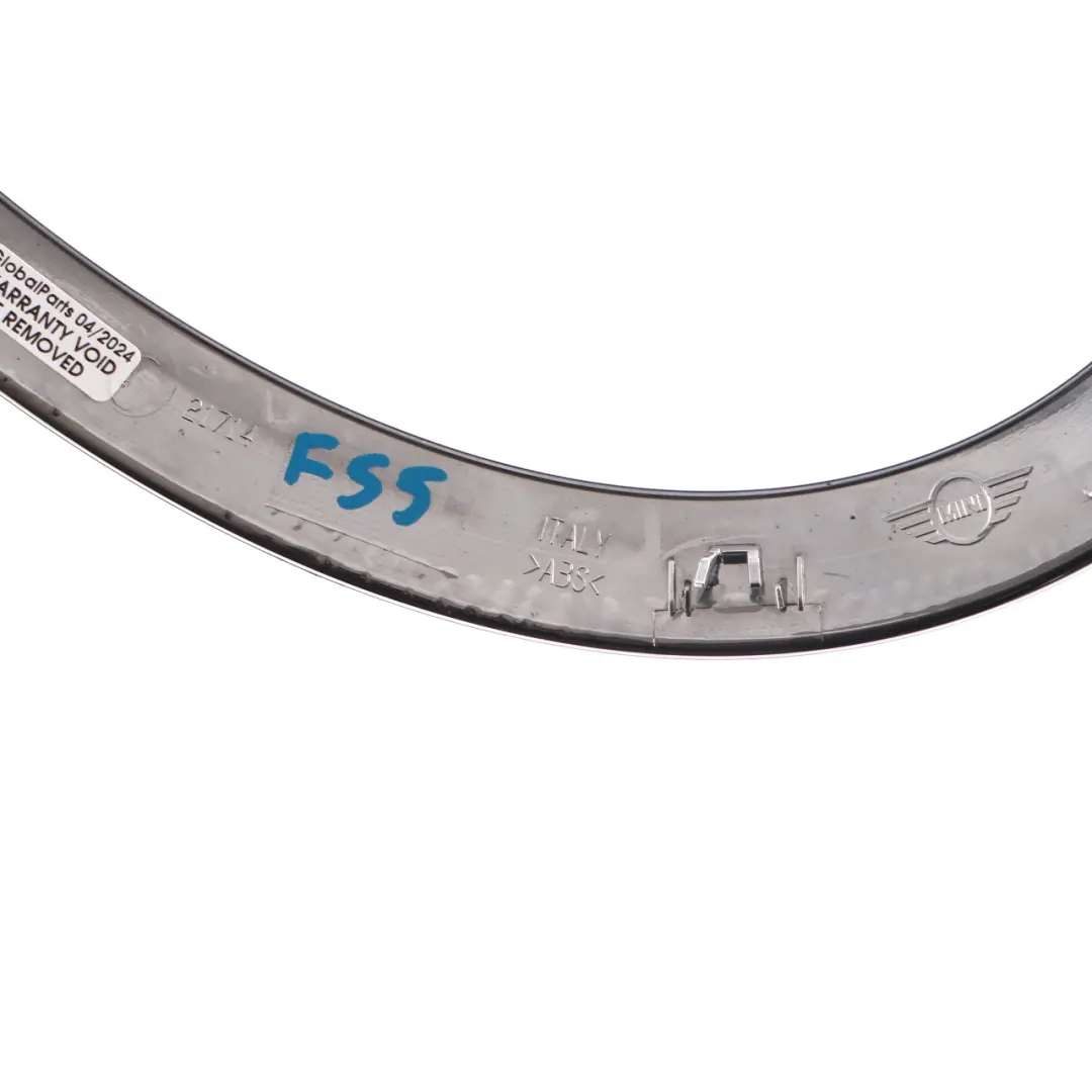 Trim Ring Faro anteriore sinistro Trim Chrome per Mini F55 F56 F57 con numero di parte 7300631 Mini F55 F56 F57 Trim Ring Faro anteriore sinistro Trim Chrome - SKU 7300631 - Numero di parte 7300631