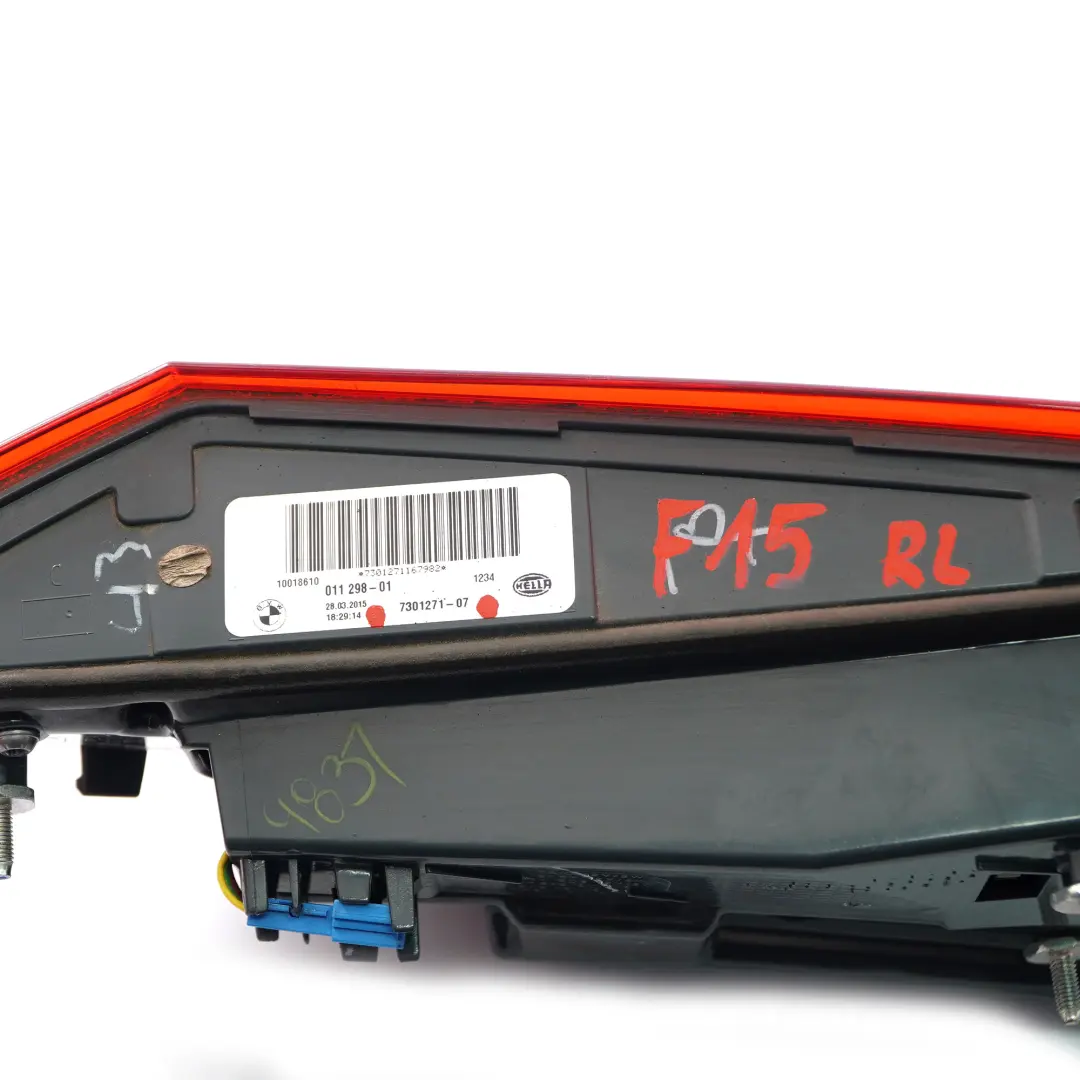 Lamp BMW X5 F15 F85 Left N/S Light Trunk Lid Boot Tailgate to Rear with Part number 7301271 Rear Lamp BMW X5 F15 F85 Left N/S Light Trunk Lid Boot Tailgate - SKU 7301271 - Part number 7301271