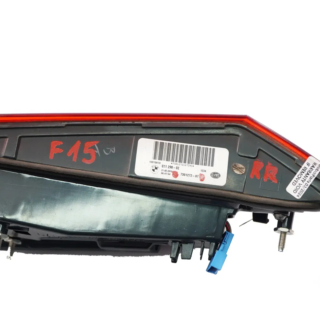 Lampada posteriore BMW X5 F15 F85 Luce destra Portellone bagagliaio per con numero di parte 7301272 Lampada posteriore BMW X5 F15 F85 Luce destra Portellone bagagliaio - SKU 7301272 - Numero di parte 7301272
