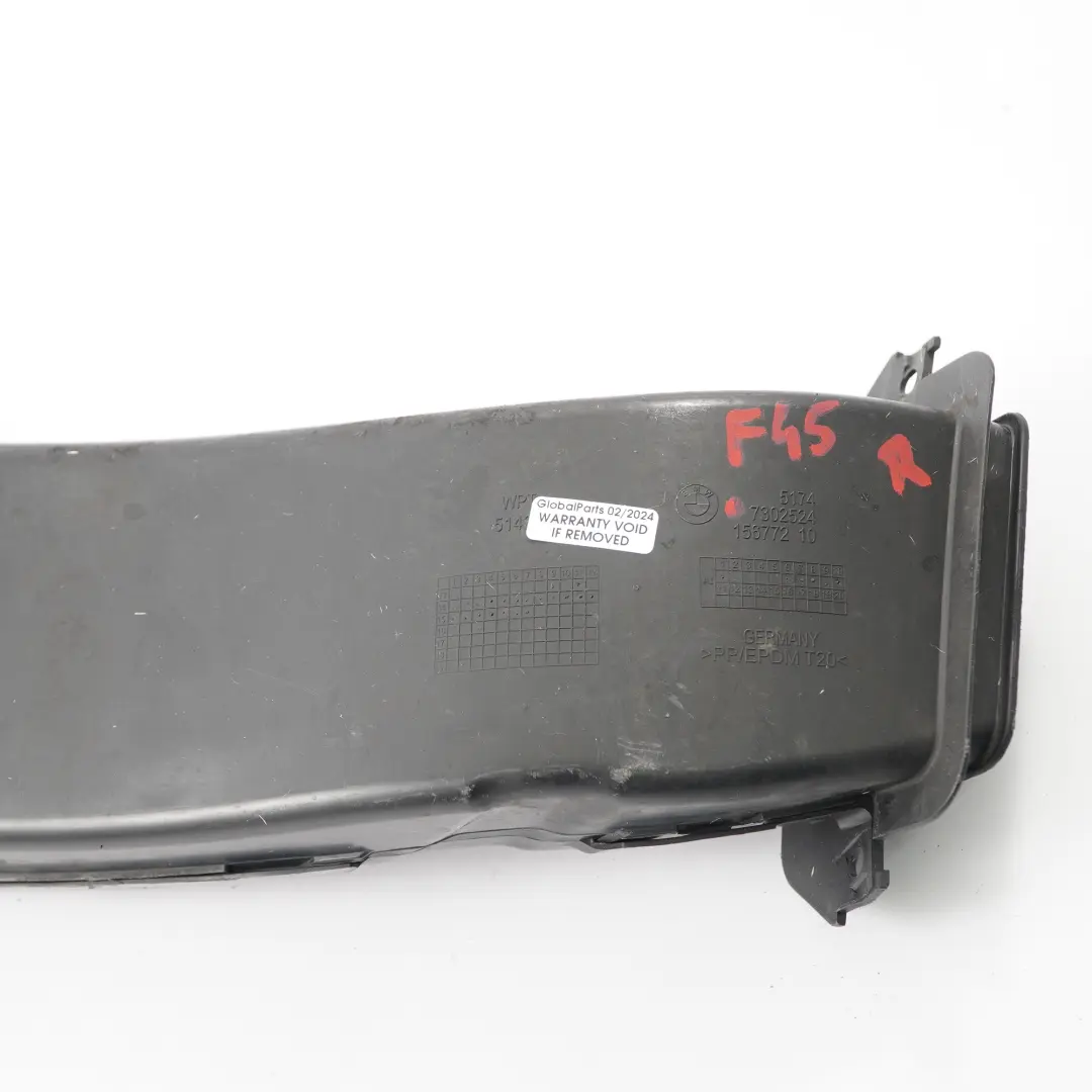 BMW F45 Front Brake Air Duct Right O/S Chanel Tube - SKU 7302524 - Part number 7302524