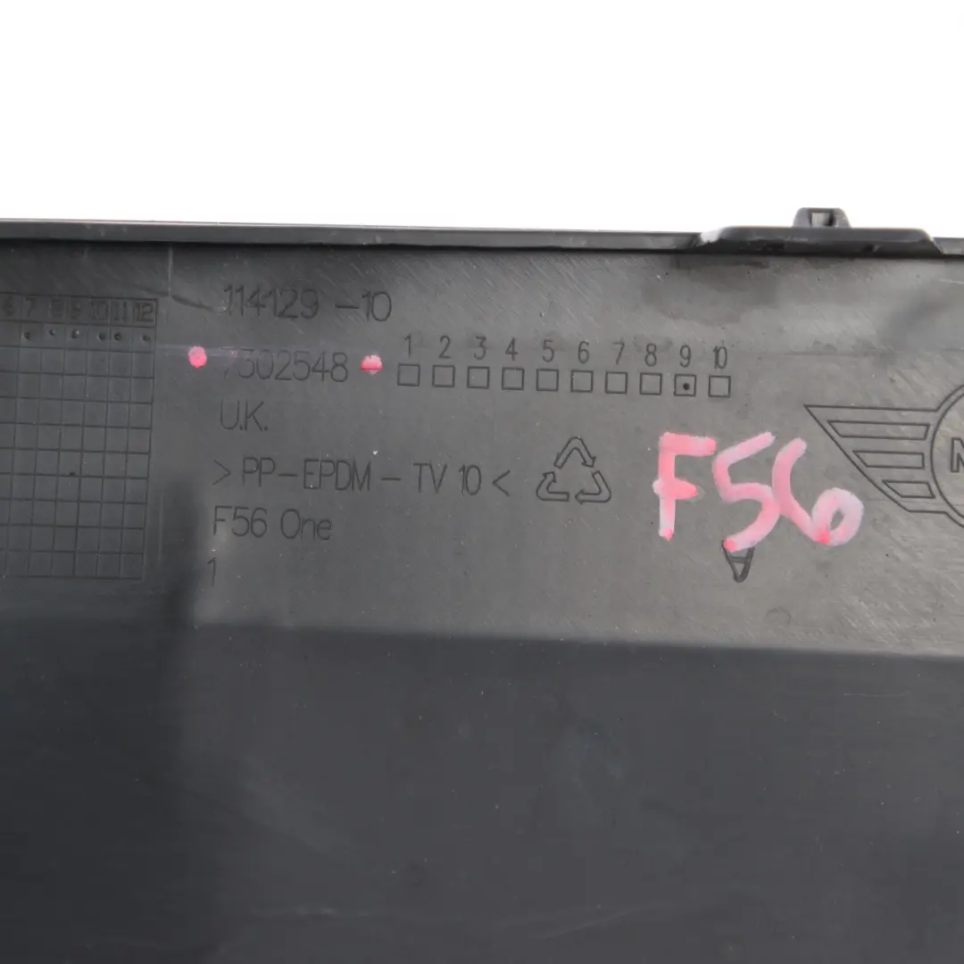 Bumper Lower Spoiler PDC Centre Diffuser Black Band to Mini F56 F57 Rear with Part number 7302548 Mini F56 F57 Rear Bumper Lower Spoiler PDC Centre Diffuser Black Band - SKU 7302548-2 - Part number 7302548