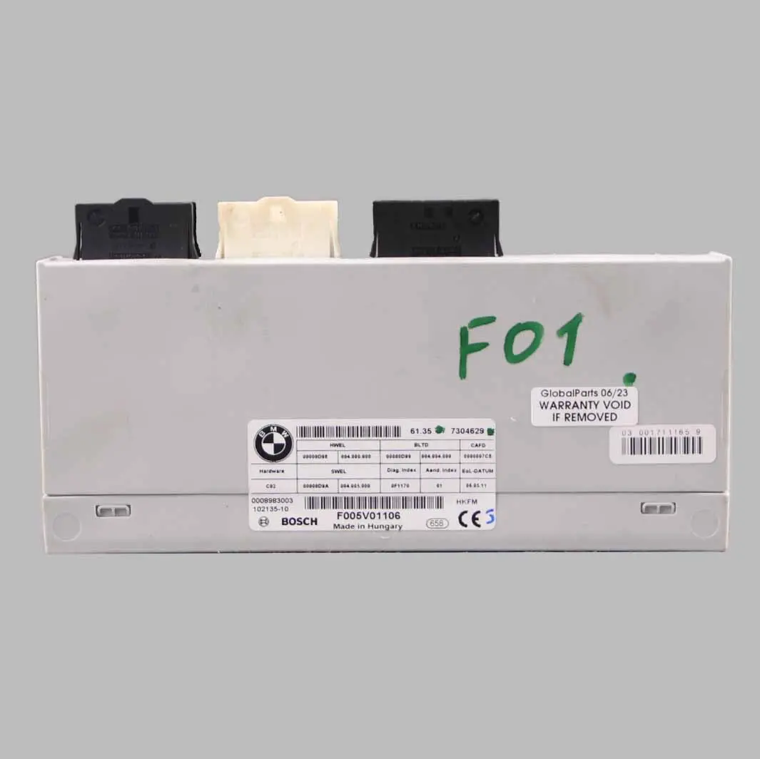 Module BMW F01 F10 Rear Boot Trunk Lid Control Unit ECU to Tailgate with Part number 7304629 Tailgate Module BMW F01 F10 Rear Boot Trunk Lid Control Unit ECU - SKU 7304629 - Part number 7304629