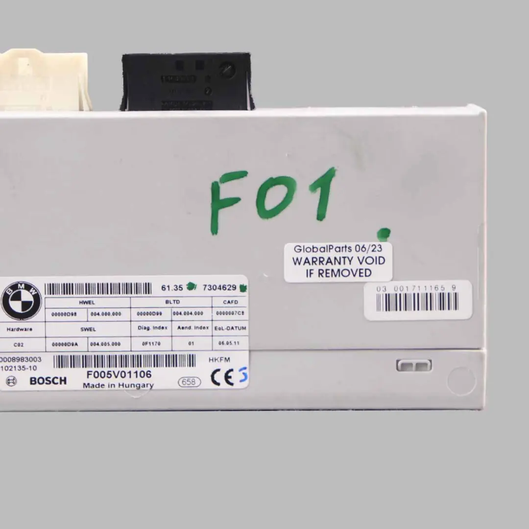 Module BMW F01 F10 Rear Boot Trunk Lid Control Unit ECU to Tailgate with Part number 7304629 Tailgate Module BMW F01 F10 Rear Boot Trunk Lid Control Unit ECU - SKU 7304629 - Part number 7304629