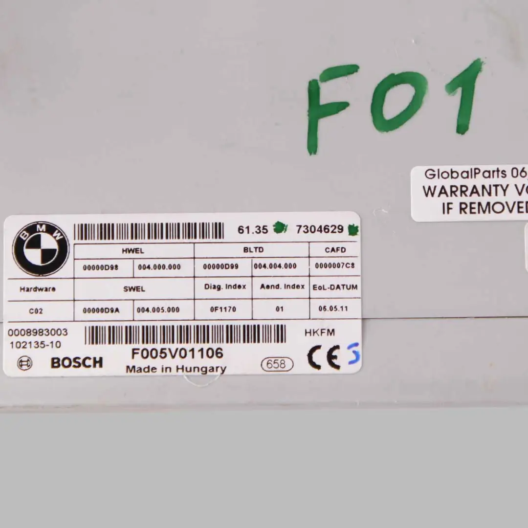 Tailgate Module BMW F01 F10 Rear Boot Trunk Lid Control Unit ECU - SKU 7304629 - Part number 7304629