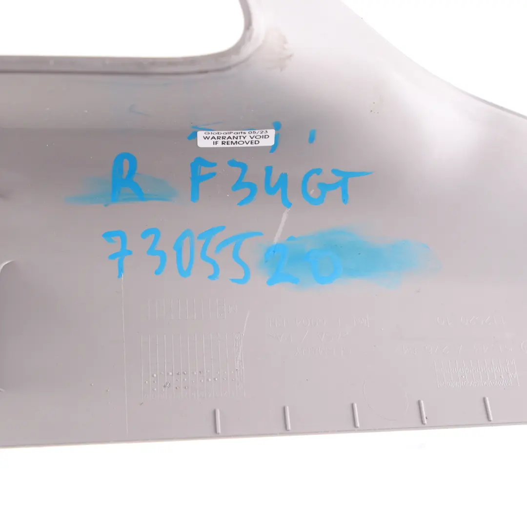 Trunk Trim Rear Right O/S Interior Panel Cover D-Pillar Grey 7276842 to BMW F34 GT with Part number 7305520 BMW F34 GT Trunk Trim Rear Right O/S Interior Panel Cover D-Pillar Grey 7276842 - SKU 7305520 - Part number 7305520