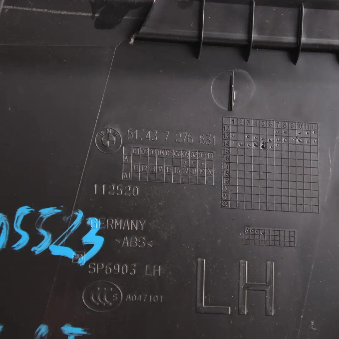 BMW F34 GT Abdeckung Verkleidung Säule unten Mittelsäule links Schwarz 7276831 - SKU 7305523 - Teilenummer 7305523